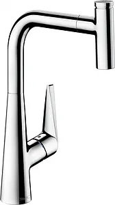 Смеситель для кухни с выдвижным изливом Hansgrohe Talis Select M51 300 1jet хром 72821000, 1