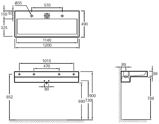 Раковина Jacob Delafon Terrace 120 белый EXB112-00