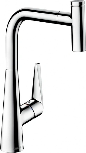 Смеситель для кухни с выдвижным изливом Hansgrohe Talis Select M51 300 1jet хром 72821000