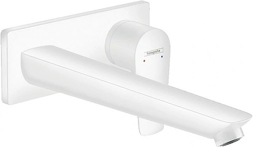 Смеситель для раковины из стены Hansgrohe Talis E белый матовый 71734700
