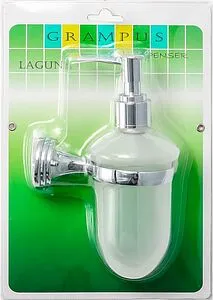 Дозатор для жидкого мыла Grampus Laguna хром GR-7812 Дозатор для жидкого мыла Grampus Laguna хром GR-7812, 3