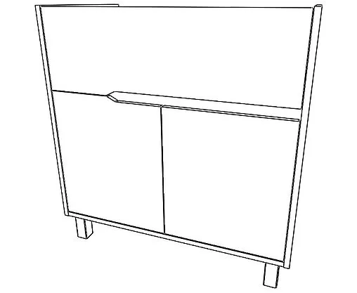 Тумба под умывальник напольный Домино Karat 80 дуб вотан/антрацит DK3211T