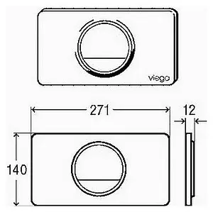 Клавиша смыва для унитаза Viega Visign for Style 13 8333.1 654504 хром глянцевый Клавиша смыва для унитаза Viega Visign for Style 13 8333.1 654504 хром глянцевый, 3