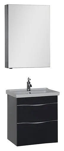 Шкаф-зеркало Aquanet Эвора 60 серый антрацит 184024