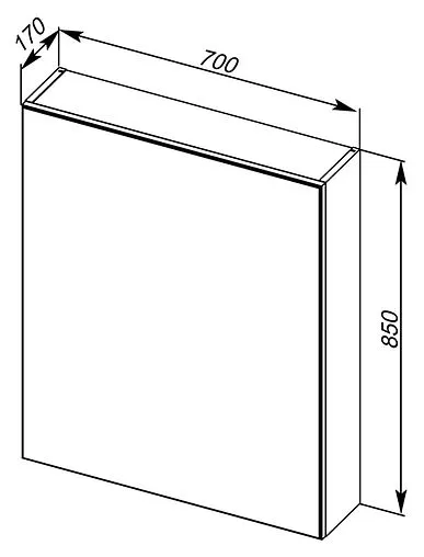Шкаф-зеркало Aquanet Мадейра 70 R дуб кантри/белый 00183065