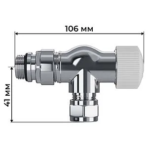 Комплект вентилей терморегулирующих осевых 15x1.0 x ½"н Royal Thermo Design Pro хром RATVXO11215CH Комплект вентилей терморегулирующих осевых 15x1.0 x ½"н Royal Thermo Design Pro хром RATVXO11215CH, 4