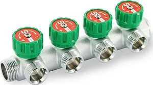 Коллектор регулирующий проходной 4 отвода ¾"в/н x ¾"ек Uni-fitt 414C3340 Коллектор регулирующий проходной 4 отвода ¾"в/н x ¾"ек Uni-fitt 414C3340, 1