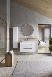 Шкаф-пенал подвесной Aqwella Cube 30 белый матовый CUB0503W, 4