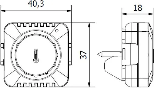 Беспроводной датчик температуры TECH ST-C-mini белый WG.03.0144