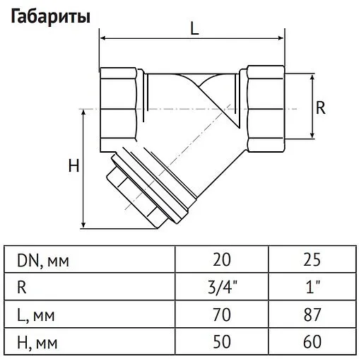 Фильтр магнитный сетчатый 1&quot;в x 1&quot;в Uni-Fitt 213G4000