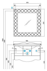 Зеркало Aquaton Венеция 90 белый 1A155702VNL10 Зеркало Aquaton Венеция 90 белый 1A155702VNL10, 2