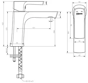 Смеситель для раковины Lemark Ursus чёрный матовый LM7206BL Смеситель для раковины Lemark Ursus чёрный матовый LM7206BL, 2