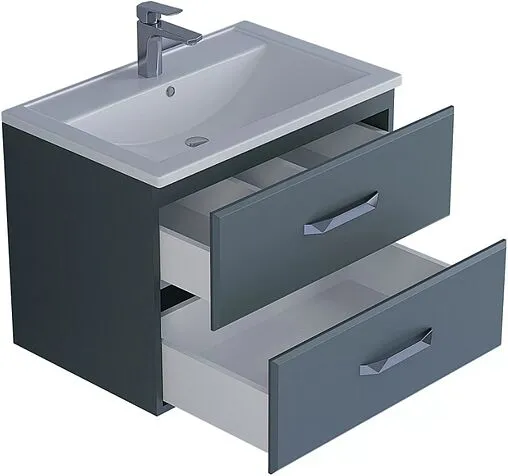 Тумба-умывальник подвесная Uperwood Foster 70 серый графит 291020540 Тумба-умывальник подвесная Uperwood Foster 70 серый графит 291020540