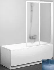 Шторка на ванну 1000мм прозрачное, матовое стекло Ravak Supernova VS2 105 796M010041