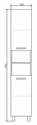 Шкаф-пенал напольный Comforty Манчестер 35 белый/венге 00003125546CF