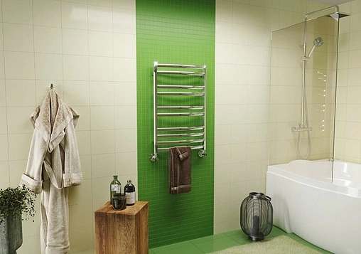 Полотенцесушитель водяной лесенка Lemark Atlantiss П10 500x800 полированная сталь LM32810R