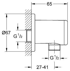 Шланговое подключение Grohe Relexa хром/матовый хром 28626000 Шланговое подключение Grohe Relexa хром/матовый хром 28626000, 2