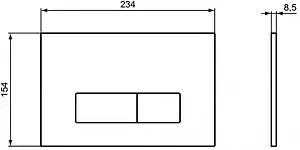Клавиша смыва для унитаза Ideal Standard Oleas SmartFlush M2 R0122AA хром глянцевый, 2