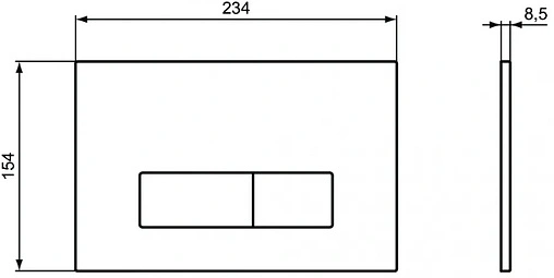 Клавиша смыва для унитаза Ideal Standard Oleas SmartFlush M2 R0122AA хром глянцевый