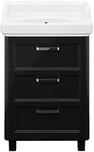 Тумба-умывальник подвесная Kerama Marazzi Pompei 60 чёрный PO.60.3\BLK+PO.wb.60 Тумба-умывальник подвесная Kerama Marazzi Pompei 60 чёрный PO.60.3\BLK+PO.wb.60, 1