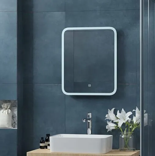 Зеркало с подсветкой Continent Bruno Led 50x60 белый ЗЛП165