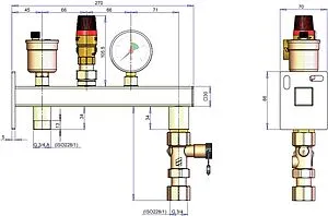 Группа безопасности расширительного бака до 50 кВт ¾" 3 бар WATTS GAG/KAV 10017890 Группа безопасности расширительного бака до 50 кВт ¾" 3 бар WATTS GAG/KAV 10017890, 2