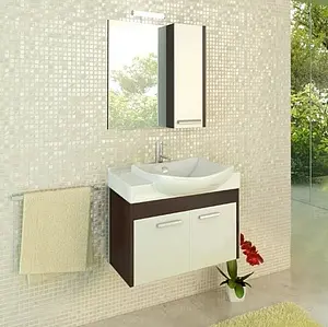 Тумба-умывальник подвесная Comforty Киото 75П белый/венге 00003132262CF Тумба-умывальник подвесная Comforty Киото 75П белый/венге 00003132262CF, 4