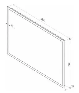 Зеркало с подсветкой Continent Mercury Led 100 ЗЛП624 Зеркало с подсветкой Continent Mercury Led 100 ЗЛП624, 3