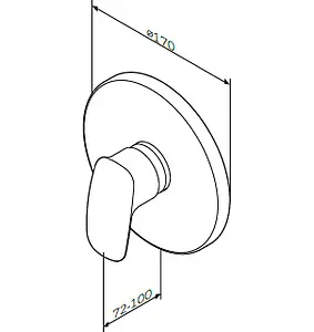 Смеситель для душа скрытого монтажа Am.Pm Spirit 2.1 хром F71A75000 Смеситель для душа скрытого монтажа Am.Pm Spirit 2.1 хром F71A75000, 2