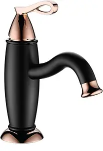 Смеситель для раковины Lemark Prime чёрный матовый/золото LM6106BRG Смеситель для раковины Lemark Prime чёрный матовый/золото LM6106BRG, 1