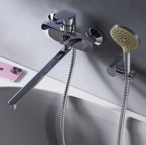 Смеситель для ванны с длинным изливом Am.Pm Like хром F8095000 Смеситель для ванны с длинным изливом Am.Pm Like хром F8095000, 4