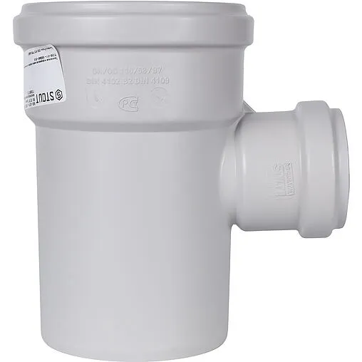 Тройник внутренний бесшумный D=110x58мм Угол 87,5° Stout SKB-0016-115887
