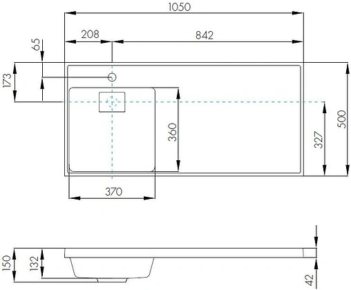 Раковина Aquaton Лондри 105 L белый 1A72833KLH01L Раковина Aquaton Лондри 105 L белый 1A72833KLH01L