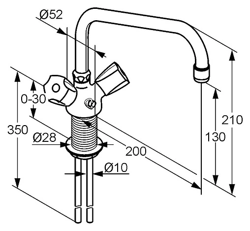 Смеситель для кухни Kludi Standart хром 316560515 Смеситель для кухни Kludi Standart хром 316560515