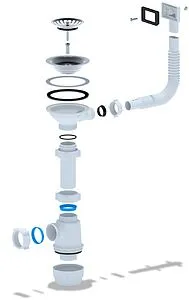 Сифон бутылочный для мойки с переливом Ани Пласт Грот A0145S Сифон бутылочный для мойки с переливом Ани Пласт Грот A0145S, 3