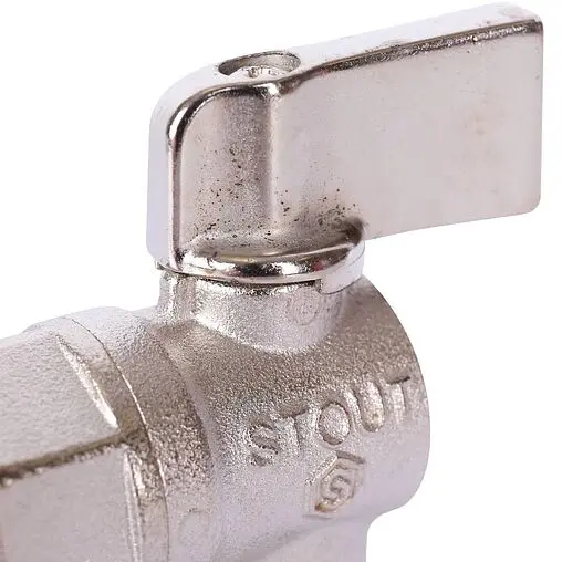 Кран шаровый угловой для бытовой техники ½&quot;н x ¾&quot;н Stout SVB-0059-001234