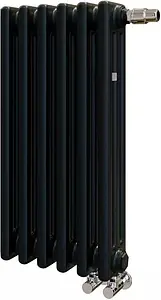 Радиатор стальной трубчатый Zehnder Charleston Completto 3057/06 V001½" Ral 9217 Traffic Black (matt) Радиатор стальной трубчатый Zehnder Charleston Completto 3057/06 V001½" Ral 9217 Traffic Black (matt), 1