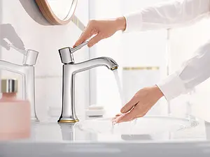 Смеситель для раковины Hansgrohe Metropol Classic 160 хром/золото 31302090 Смеситель для раковины Hansgrohe Metropol Classic 160 хром/золото 31302090, 4