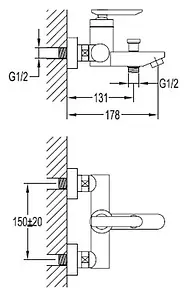 Смеситель для ванны Cezares Siesta хром SIESTA-VD-01 Смеситель для ванны Cezares Siesta хром SIESTA-VD-01, 2