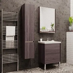 Тумба-умывальник подвесная Aquaton Стоун 60 грецкий орех 1A2314K1SXC80 Тумба-умывальник подвесная Aquaton Стоун 60 грецкий орех 1A2314K1SXC80, 3