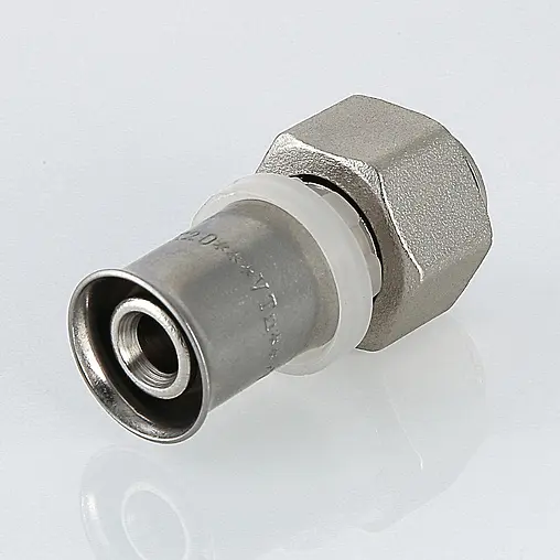 Муфта пресс с накидной гайкой 16мм x ½"к Valtec VTc.712.N.1604 Муфта пресс с накидной гайкой 16мм x ½"к Valtec VTc.712.N.1604