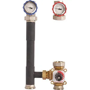 Насосный модуль с 3-х ходовым смесительным клапаном 1½&quot;н х 1&quot;в Rommer RDG-0003-002501 без насоса, 1