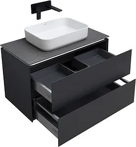 Тумба-умывальник подвесной Allen Brau Infinity 85 антрацит 1.21001.AM+, 4