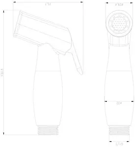 Гигиенический душ со смесителем Swedbe Platta хром 5524 Гигиенический душ со смесителем Swedbe Platta хром 5524, 2