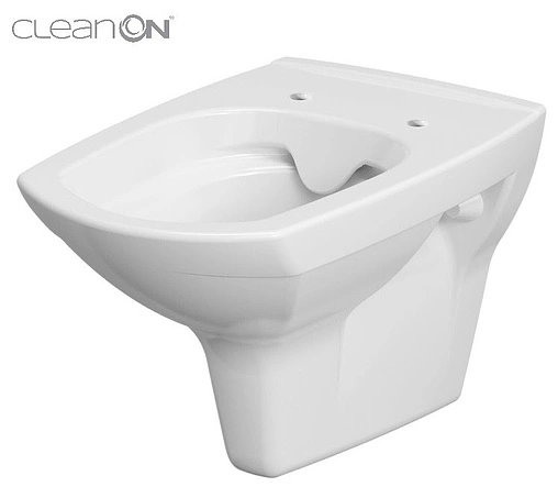 Комплект 6 в 1 Cersanit Carina New Clean On S-SET-CARC/LPRO/S-DL/Pi-W с кнопкой Pilot BU-PIL/WHG/GL белый глянцевый