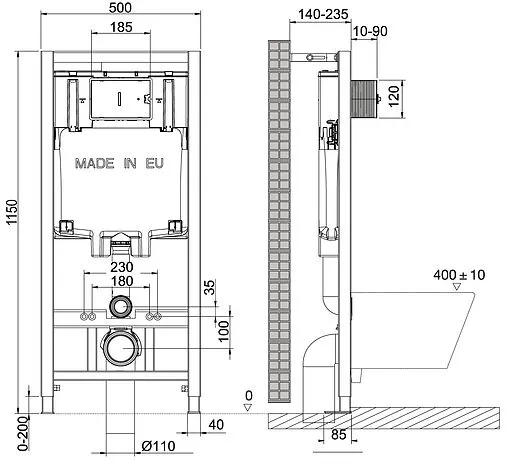 Комплект 5 в 1 Lemark Peneda+Bit Florex White 100804418 с кнопкой Bit 9804008 белый глянцевый