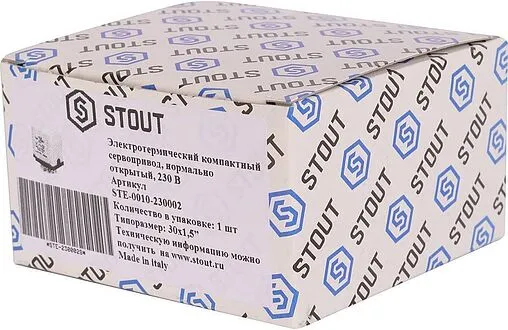 Сервопривод электротермический НО 230В М30 x 1.5 Stout STE-0010-230002