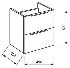 Тумба под умывальник подвесная BelBagno ETNA 39 50 Rovere Moro ETNA39-500/390-2C-SO-RW-P Тумба под умывальник подвесная BelBagno ETNA 39 50 Rovere Moro ETNA39-500/390-2C-SO-RW-P, 2
