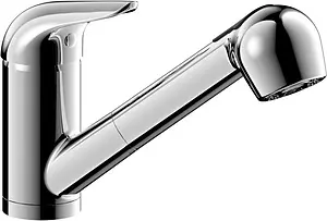 Смеситель для кухни с выдвижным изливом Bravat Omega хром F785129CP-RUS Смеситель для кухни с выдвижным изливом Bravat Omega хром F785129CP-RUS, 1