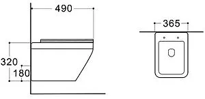 Унитаз подвесной безободковый Aquatek Лира белый AQ1155-00, 2